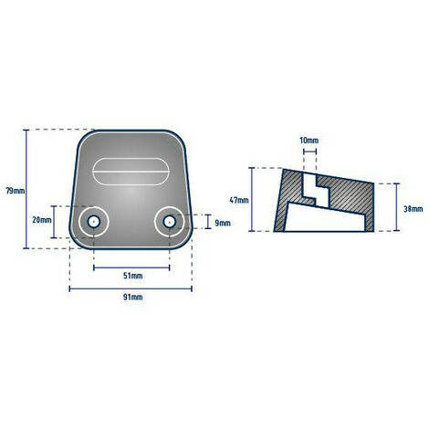 Anode bloc SX Drive VOLVO - ORANGEMARINE - entraxe 50 mm