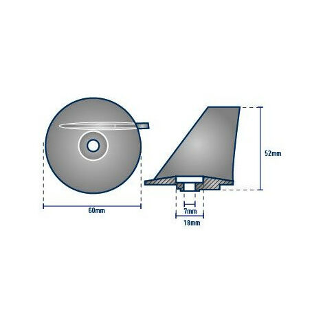 Anode Queue de carpe TOHATSU - ORANGEMARINE - 40/50 cv