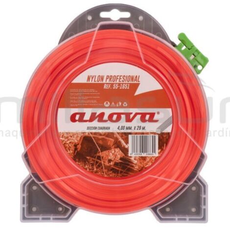 Anova Nylon profesional cuadrado naranja con dispensador 4mm x 29 mt 55-1651