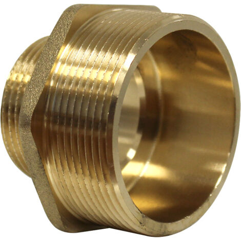 Anquier – Raccord laiton réduit mâle/mâle 2'-1'1/4 (50/60-33/42) – Filetage plomberie pour étanchéité – Utilisation en installation sanitaire
