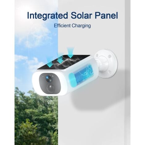ANRAN Caméra Surveillance WiFi Extérieure sans Fil Solaire 360°PTZ Q04+ Camera sans fil solaire Fixe C3