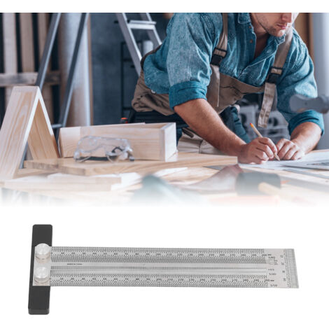 [Anreiß- und Anreißwinkel] Hochpräzises T-Lineal, CNC-gefräst, 200 mm, 1 Stück