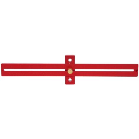 Anreißlineal, Anreißlineal für Holzbearbeitung, T-förmiges Messwerkzeug aus Aluminiumlegierung, 0–370 mm, Rot