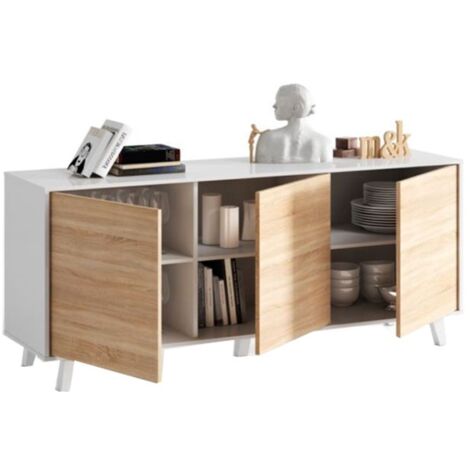 Anrichte 3 Türen Cm. 154 x 41 x 75 Weiß