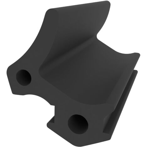 Anschlagdichtung mit Lippe für GEALAN Fenster - Schwarz - Muster - 10 mm Höhe - Fensterdichtung Gummi - Dichtungsprofil