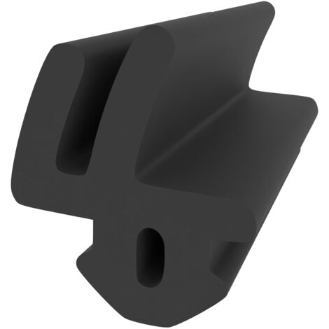 Anschlagdichtung mit Lippe für Rehau Fenster - Schwarz - 5 Meter - 10,5 mm Höhe - Fensterdichtung Gummi - Dichtungsprofil