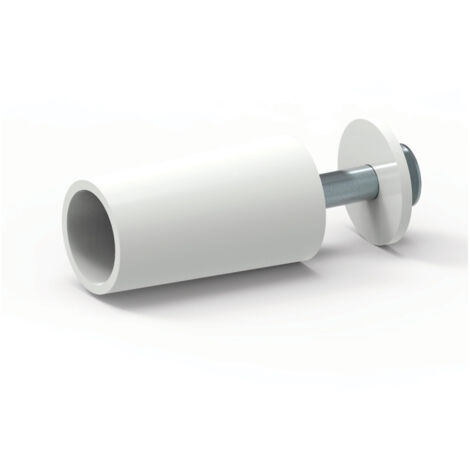 Anschlagstopfen 40 mm lang, vorne offen, WEISS