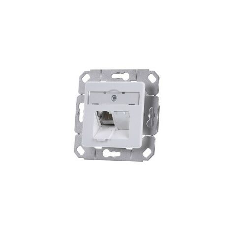 Anschlussdose, Kategorie 6 2xRJ45, Upk, reinweiß TN E-DATC6-2Upk-rws