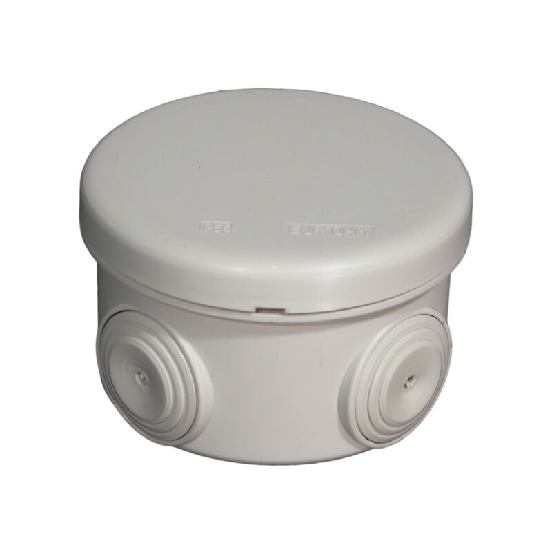 Dichter runder aufsteckbarer Ableitungskasten - 4 Eingänge - 960Â°C - IP55 - SUM'OHM Ã˜80x40