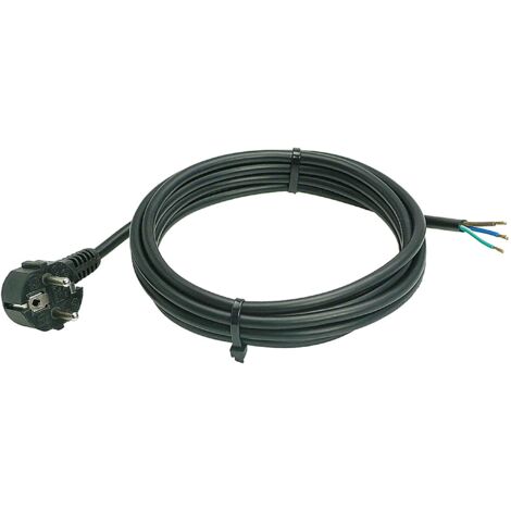 Anschlussleitung 230V 10A schwarz 1,5m H05VV-F 3G1,5 IP20