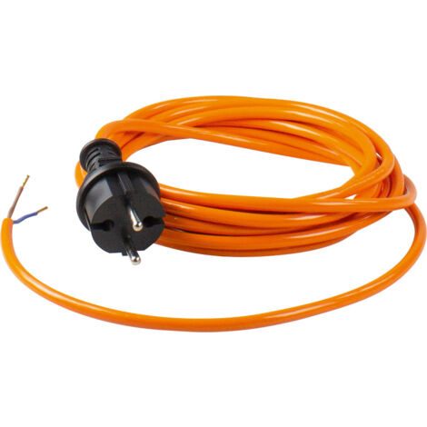 Anschlussleitung 230V 16A orange 5m H05BQ-F 2x1,0 IP44