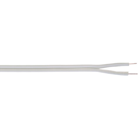 Anschlussleitung PVC Zwillingsleitung 5m weiß H03VH-H 2x0,75mm²