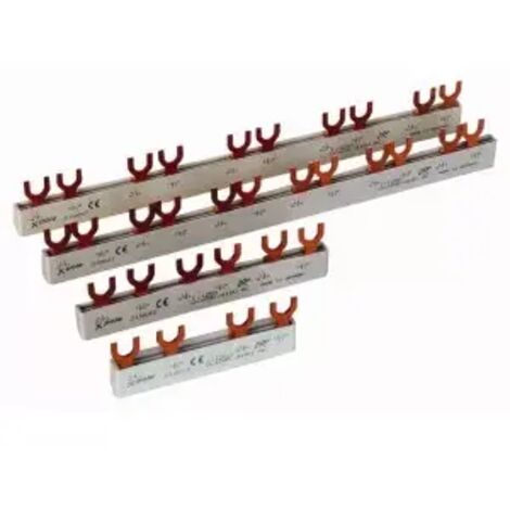 Anschlusssammelschiene 2P 63A 10mm2 Gabel EVG-2PHAS/4MODUL/HI 219573
