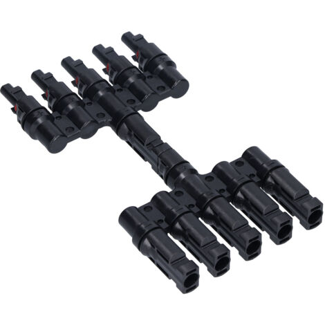 Anschlussstecker für Solarmodule, 5-polig, Schutzart IP67, 1 Stecker und 1 Buchse aus robustem Material