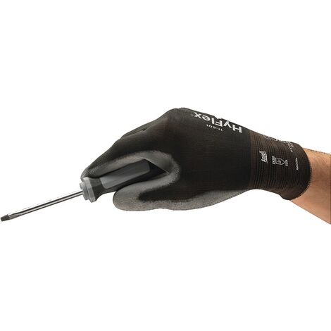 ANSELL 11-601-8 Handschuhe HyFlex 11-601 Gr.8 schwarz/grau Nylon m.Polyuretha