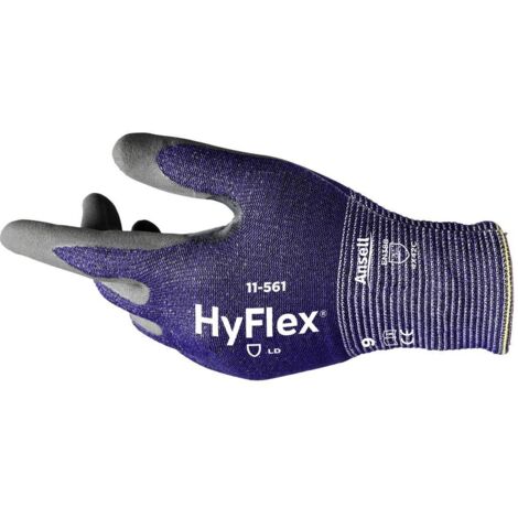 Ansell 11561R100-1P HyFlex® Nylon, HPPE, Basalto, Spandex, Poliestere Guanto da lavoro Taglia (Guanti): 10 EN 388:2016,