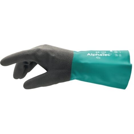 ANSELL 58430090 Chemikalienhandschuhe AlphaTec 58-430 Größe 9 flaschengrün/anthr
