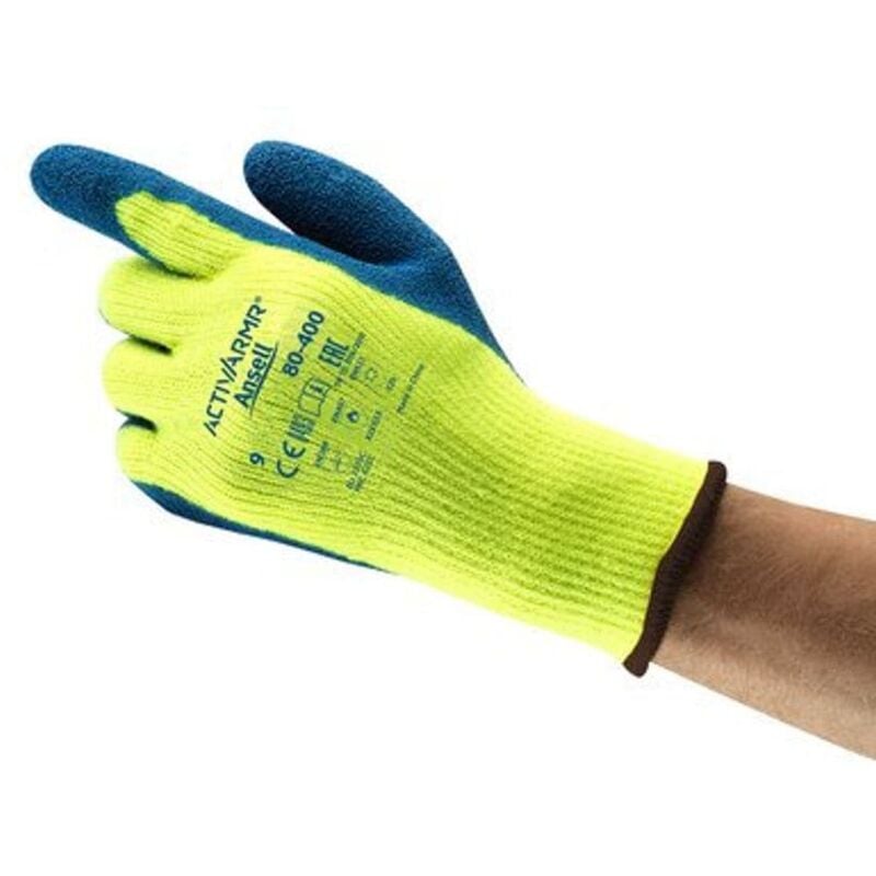 Ansell - 80-400 Size 11, 0 Mechanical Protection Gloves - Blue Yellow