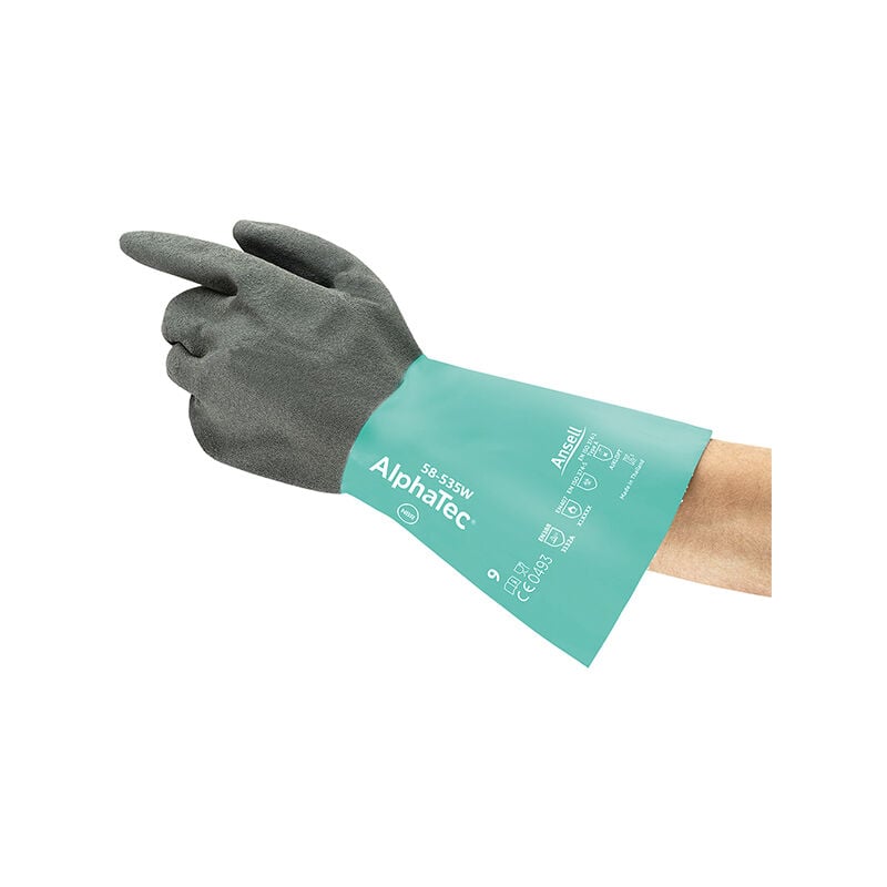 Ansell - alphatec 58-53W glove green/black m