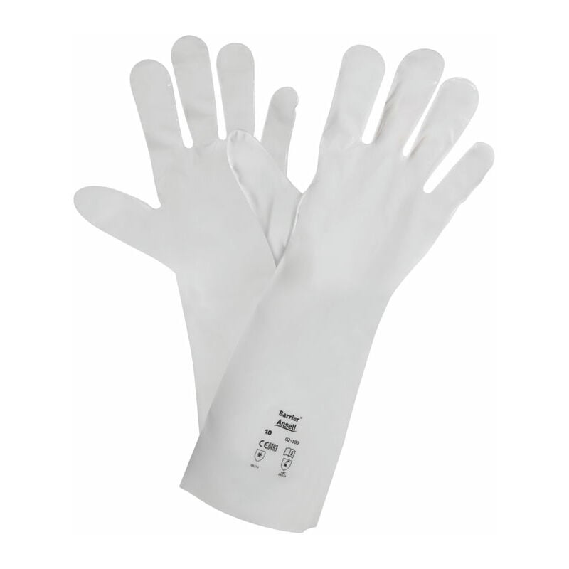 Ansell - barrier 02-100 glove sz 08 (m) - White - White