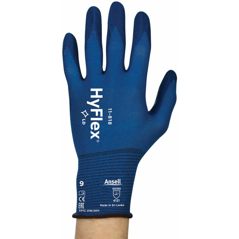 Hyflex 11-818 glove sz 07 (s) - Blue - Blue - Ansell