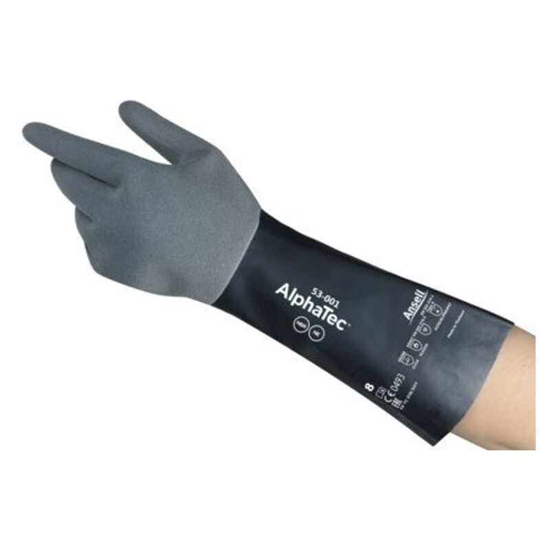 Ansell 53-001 Size 8, 0 Chemical Protection Gloves