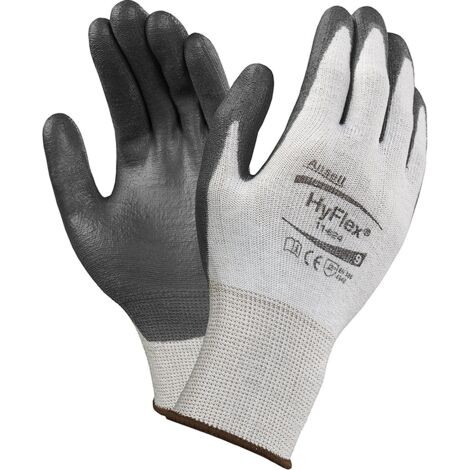 Ansell HyFlex 11-624 Guanti da Lavoro in Dyneema, Alta Resistenza al Taglio, Rivestimento PU per Presa Affidabile, Lavabili, Taglia 9/L (12 Paia)