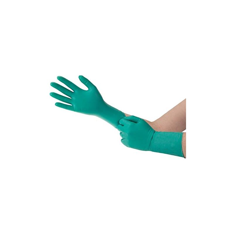 Microflex 93-260 gants jetables pour produits chimiques en nitrile, usage industrie, mécanique et bricolage, vert, 6 unit - Ansell