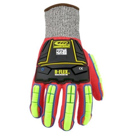 Ansell RINGERS 068-07 Guanti di protezione rosso giallo taglia 7
