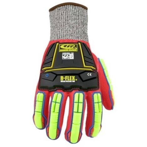 Ansell RINGERS 068-08 Gants de Protection Taille 8 Rouge Jaune