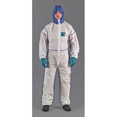 ANSELL Schutzoverall AlphaTec 1800 Comfort Gr.XL weiß / blau PSA III - WN18B-00195-05