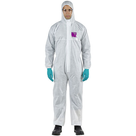 Ansell WH15S-00138-04  AlphaTec® 1500 - Modell 138 Chemikalienschutz, Weiß, L Kleider-Größe: L     W