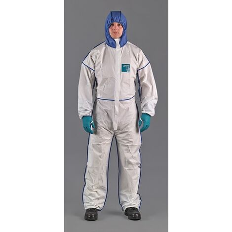 ANSELL Schutzoverall AlphaTec 1800 Comfort Gr.XL weiß / blau PSA III - WN18B-00195-05