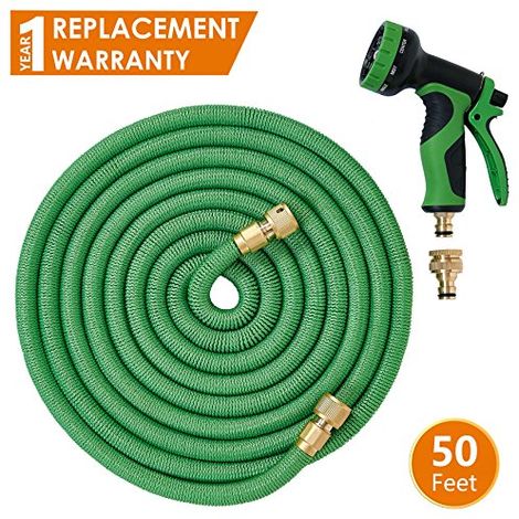 Ansio Garden Hose Pipe Expandable Water Hose 50 Ft 15m With Brass