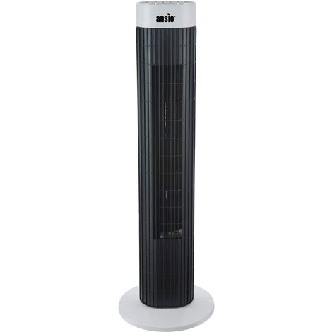 White 3 Hours Timer ANSIO Tower Fan 30-inch For Home and Office 3 Speed Oscillating Cooling Fan with 2 Year Warranty 