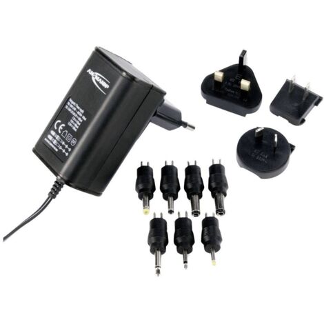 Ansmann 1209-0000 Bloc d'alimentation réglable 3 V/DC, 4.5 V/DC, 5 V/DC, 6 V/DC, 7.5 V/DC, 9 V/DC, 12 V/DC 600 mA 7.2 W S487112
