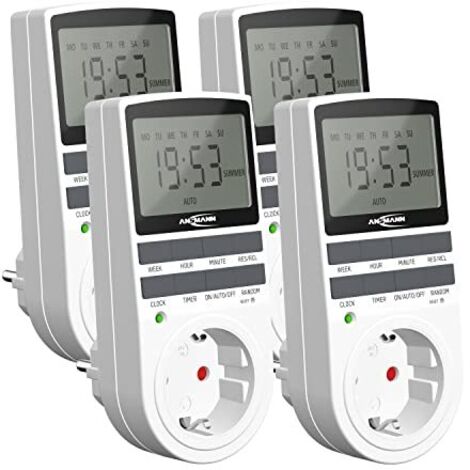 Ansmann 1260-0006-590-01 Timer pacchetto di programmazione digitale Giornaliero, Settimanale 3680 W IP20 Funzionamento