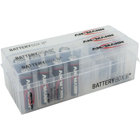 ANSMANN 3x Akkubox Batteie Box für bis zu 8 Akkus, Batterien & Speicherkarten