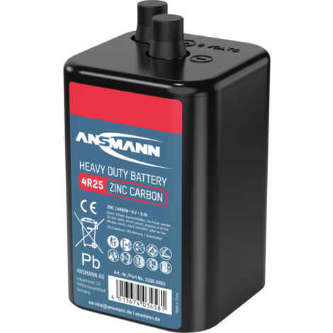 Ansmann 4R25 Spezial-Batterie 4R25 Federkontakt Zink-Kohle 6V 9000 mAh 1St. Y731801