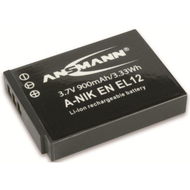 Ansmann - A-Nik en el 12 - Kamerabatterie - Li-Ion - 900 mAh - für Nikon Coolpix A1000, A900, AW120, AW130, P340, S9600, S9900, W300 KeyMission 170,
