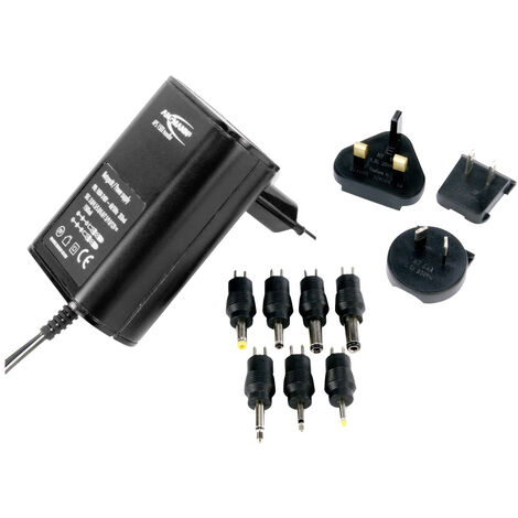 Ansmann 5311123 Steckernetzteil, einstellbar 3 V/DC, 4.5 V/DC, 5 V/DC, 6 V/DC, 7.5 V/DC, 9 V/DC, 12