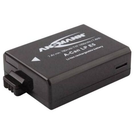 Ansmann A-Can LP-E 5 - Batteria per fotocamera - Li-Ion - 1000 mAh - per Canon LC-E5E EOS 1000, 450, 500, Kiss F, Kiss X2, Kiss X3, Rebel T1i, Rebel XS, Rebel XSi