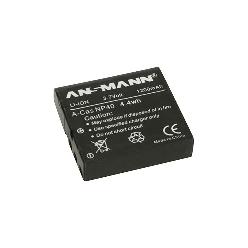 

Ansmann - A-CAS NP-40 - Batería/Pila Recargable (1200 mAh, Ión de Litio, 3.7 V, 56 g) Negro