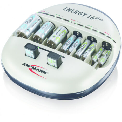ANSMANN Akku Ladegerät NI-MH AAA AA C D 9V,USB