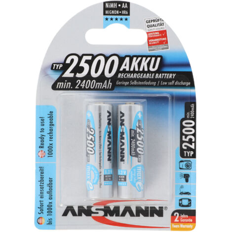 ANSMANN Akku maxEplus Mignon AA NiMH 2500mAh 2er Blister (5035432)