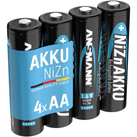 ANSMANN Akku Mignon AA 1500mAh 1,6V NiZn, 4 Stück