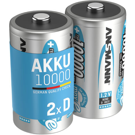 ANSMANN Akku Mono D 9300 mAh 1,2V NiMh, 2 Stück
