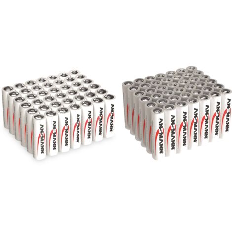 ANSMANN Alkaline Batterien,  42 Stück AA /Mignon und 42 Stück AAA/Micro im Sparset
