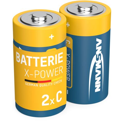 ANSMANN Alkaline X-Power Baby C, 1,5V, 2 Stück, LR14, langlebig, für hohen Energiebedarf