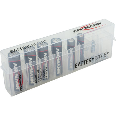 ANSMANN Batteriebox für 8 Stück Akkus Größe AAA,AA,CR123A,CR2